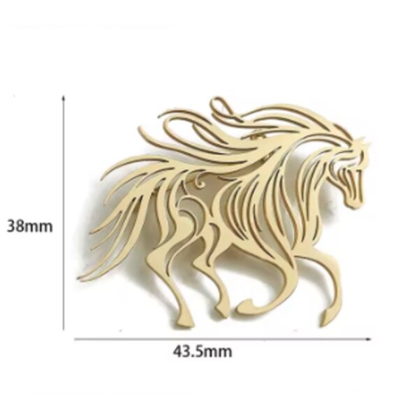 🍏50% OFF/3+...Stainless Steel Horse Brooch - Picture 9 of 9